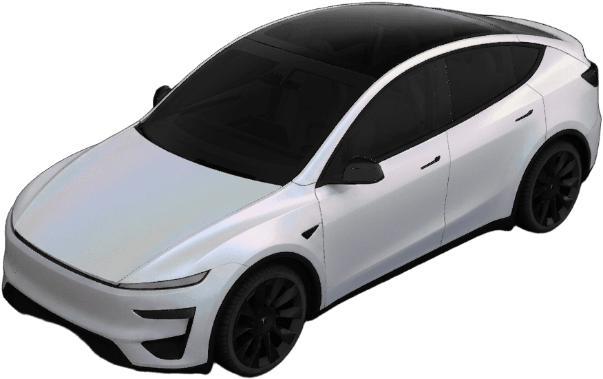 A satin pearl-white AI wrap concept rendered on an electric crossover
